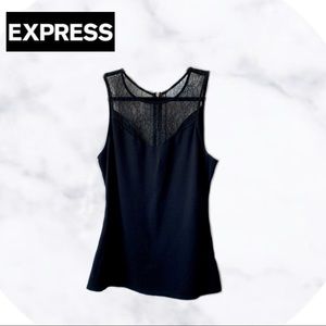 EXPRESS Lace Sweetheart Neck Sleeveless Top SZ M
